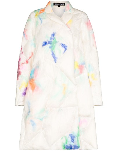 tie-dye padded coat