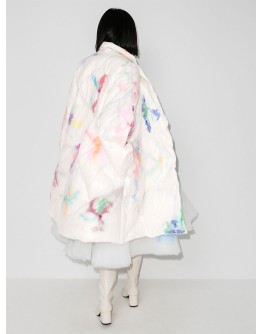 tie-dye padded coat