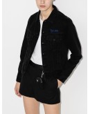 embroidered logo denim jacket