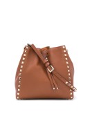 Rockstud leather bucket bag
