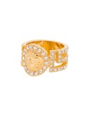Medusa coin crystal ring