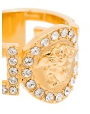 Medusa coin crystal ring