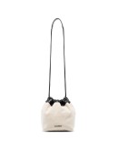 leather-trim canvas cross body bag