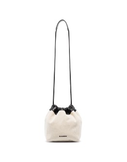 leather-trim canvas cross body bag