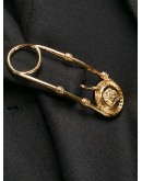 Medusa safety pin button-up coat