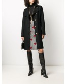 Medusa safety pin button-up coat