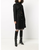 Medusa safety pin button-up coat