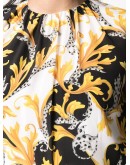 printed silk top