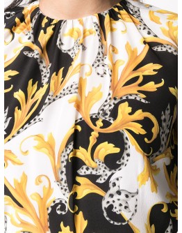 printed silk top
