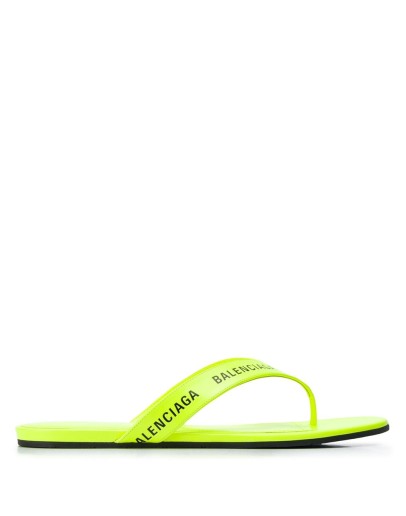 logo-strap flip flops