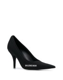 logo detail pointed toe pumps