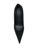 logo detail pointed toe pumps