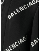 all-over logo A-line coat