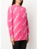 all-over logo-print jumper