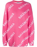 all-over logo-print jumper