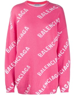 all-over logo-print jumper