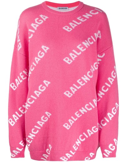 all-over logo-print jumper