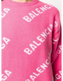 all-over logo-print jumper