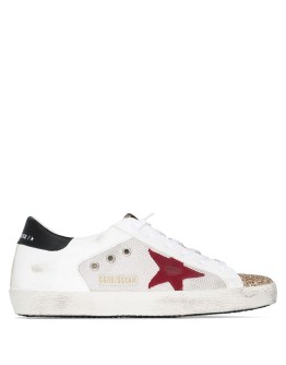 Superstar distressed mesh sneakers
