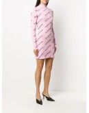 logo-print knit dress