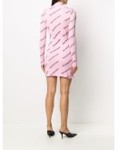 logo-print knit dress