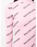 logo-print knit dress