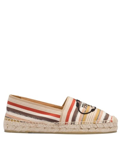 logo embroidered tape espadrilles