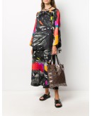 Lucent geometric-pattern tote