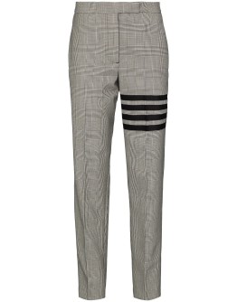 4-Bar print check trousers