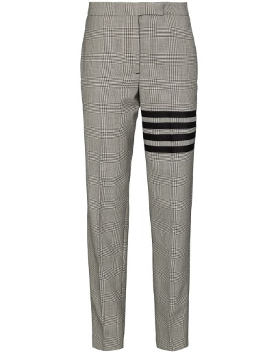 4-Bar print check trousers