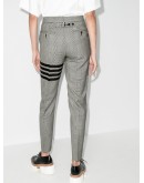 4-Bar print check trousers