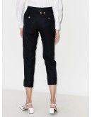 cropped slim leg trousers