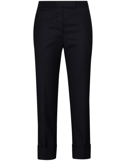 cropped slim leg trousers