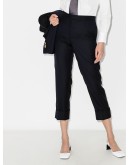 cropped slim leg trousers