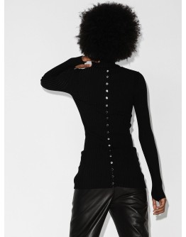 ribbed roll-neck jumper