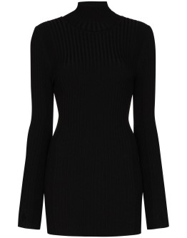 ribbed roll-neck jumper