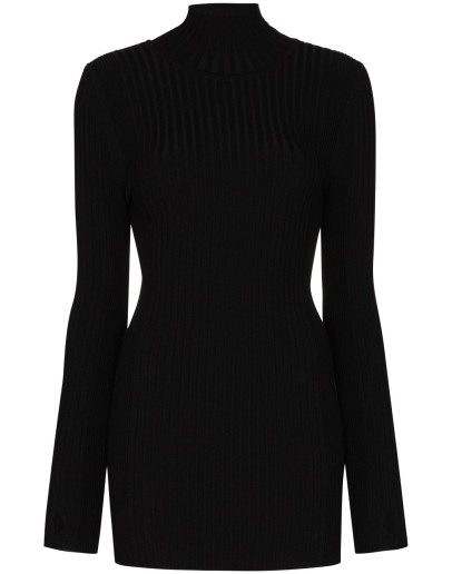 ribbed roll-neck jumper