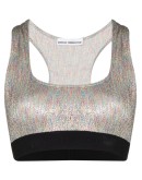 metallic sports bra