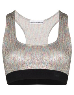 metallic sports bra