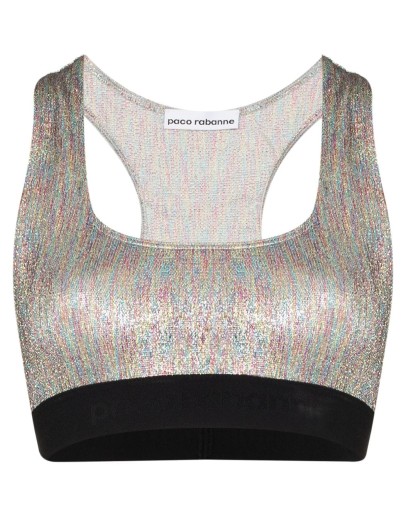 metallic sports bra