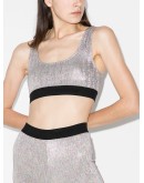 metallic sports bra