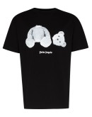 teddy bear-print T-shirt