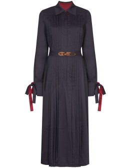 Elegance belted shirt dress