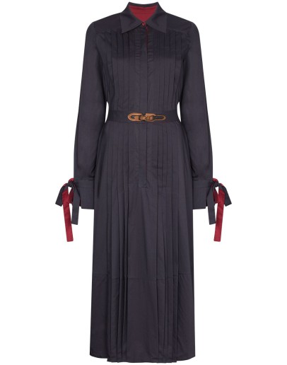 Elegance belted shirt dress