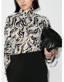 graphic-print turtleneck top