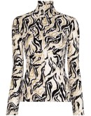 graphic-print turtleneck top