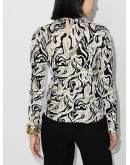 graphic-print turtleneck top
