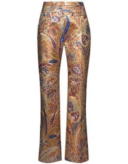 paisley-print straight-leg trousers
