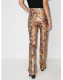 paisley-print straight-leg trousers