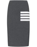4-Bar wool-blend pencil skirt